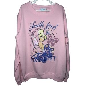 NWT Disney Tinker Bell Pink Girls Size 12 Sweatshirt Peter Pan